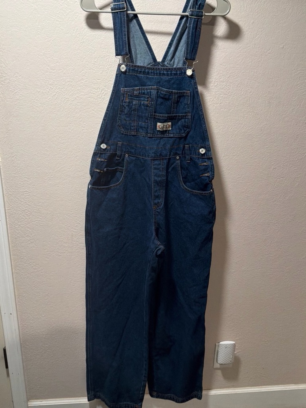 Lana Roux 90s Retro Dungaree Utility Denim Overalls